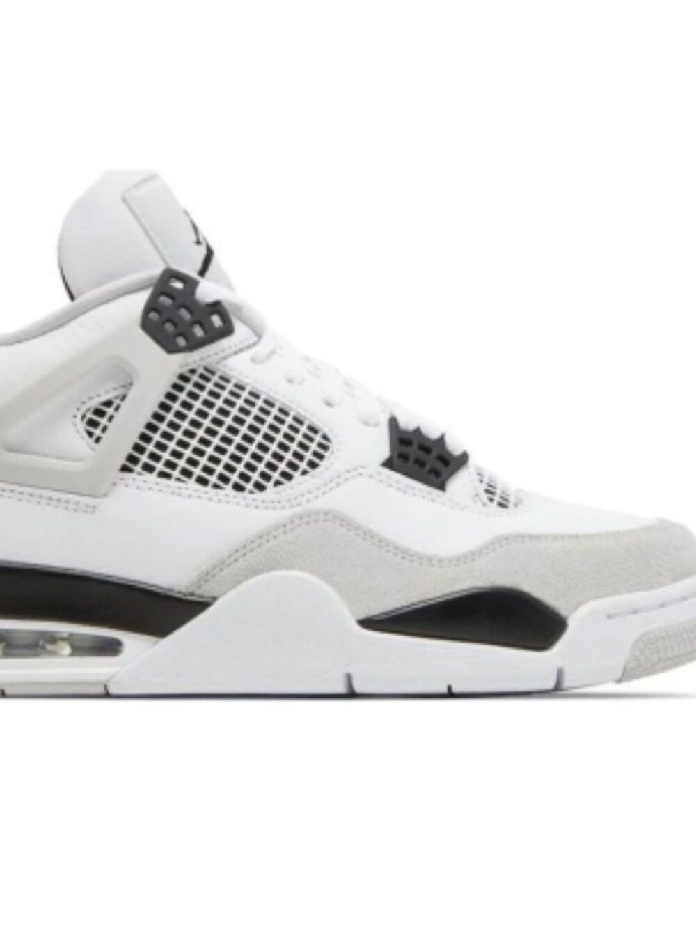 Jordan 4 Retro Men's White Military Black Sneakers